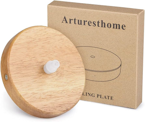Arturesthome Wooden Ceiling Canopy Kit with Hardware, Handmade Natural Wood Ceiling Plate for Pendant Light or Hanging