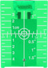 Laser Level Target Plate, Double Scale Cross Line Laser Level Meter with Foldable Magnetic Floor Target Card (Green)