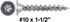 Jake Sales Brand - #10 x 1-1/2" Low Profile Pancake Head ~250 Screws for Wood to Metal Roofing