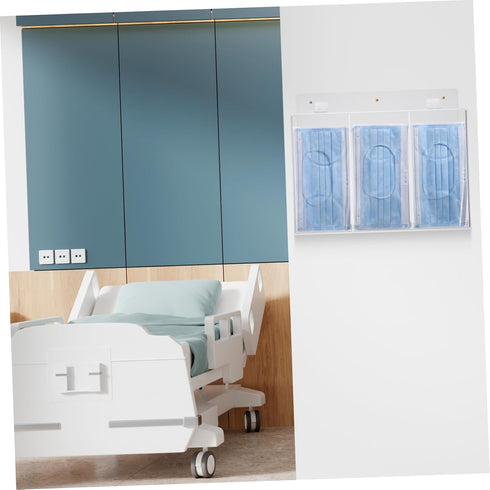 GARVALON Wall Mounted Acrylic Glove Holder and Mask Storage Box Compartment Dispenser for Gloves and Masks Organization