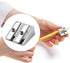 Mimalexin 12PCS 2-Hole Metal Pencil Sharpeners, Small Sharpener for Colored Pencils Crayons, Manual Pencil Sharpener