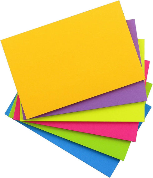 Sticky Notes 4x6, 6 Color Bright Colorful Sticky Pad, 6 Pads/Pack, 45 Sheets/Pad Self-Sticky Note Pads