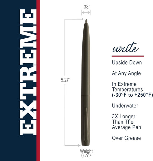 Fisher Space Pen Cerakote M4H Cap-O-Matic Series - Retractable Ballpoint Pen with Polymer-Coating in OD Green