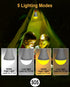 Bulbs 5 Light,1800mAh Bulb USB Rechargeable Light with Remote Timer, Light Modes, Daylight & Amber Rechargeable LED