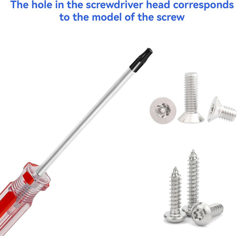 T20 Torx Security Screwdriver, Magnetic Tip Plastic Grip for Computer Repairing and Home Appliances