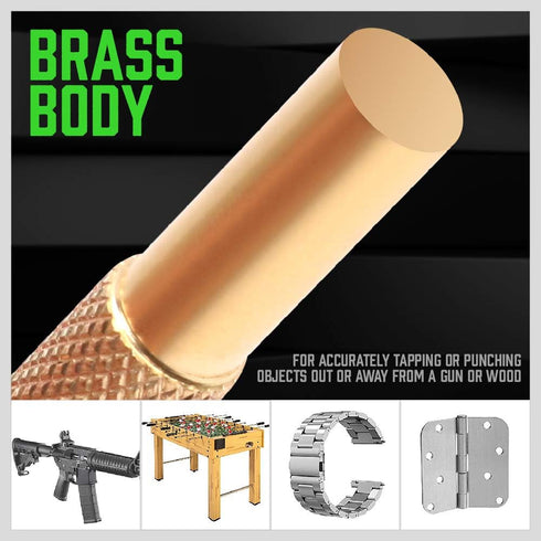SWANLAKE 8-Piece Brass Punch Set, Removing Repair Tool 1/8" - 5/16" Brass Pin Drive Punch Set