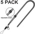 YOUOWO 5 Pack Adjustable Grey Neck Lanyards with Clip for ID Badges Holder, Men Women Office Cruise