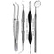 Professional Oral Care 4Pcs Tools Tartar Removal Scaler, College Tweezer, Explorer Probe