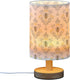 ALAZA Bedside Table Lamp for Bedroom Vintage Bees Nightstand LED Light Lamps with USB Port Linen Fabric Shade Table