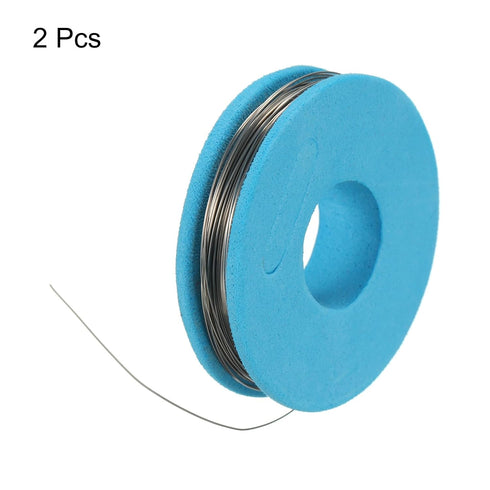 MECCANIXITY 30 Gauge Nichrome High Temp Heating Resistance Wire, 2pcs x 33ft, Blue for Electronic Repairing