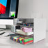 Desk Organizer with Drawer, Plastic Storage Box for Office Stationery Supplies, Desktop Organizer for School Home (3