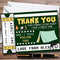 The Card Zoo Green Camping Ticket Personalized Childrens Birthday Party Thank You Cards
