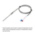 MECCANIXITY 2pcs PT100 RTD Thermocouple Stainless Steel M8 Temperature Sensor Probe -50 to 1300C, 10ft, 5x100mm