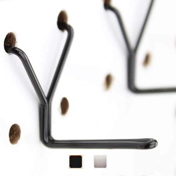 Steel Pegboard Hooks 50-Pack 1" L Hook, Black - Organize Tools, Accessories, Workbench, Garage Storage, Kitchen, Crafts