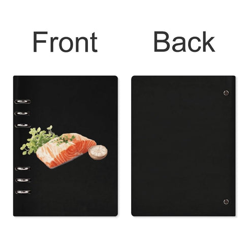 6 A5 Salmon Garlic Ring Binder Notebook for Journal Planner Refillable