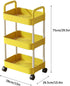 Generic 3-Tier Rolling Storage Cart - Plastic Mobile Organizer for Home and Office Use
