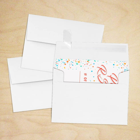 LUXPaper 4Bar A1 Invitation Envelopes | 250 Qty | Peel & Press | 3 5/8" x 5 1/8" | White | 24lb. Text