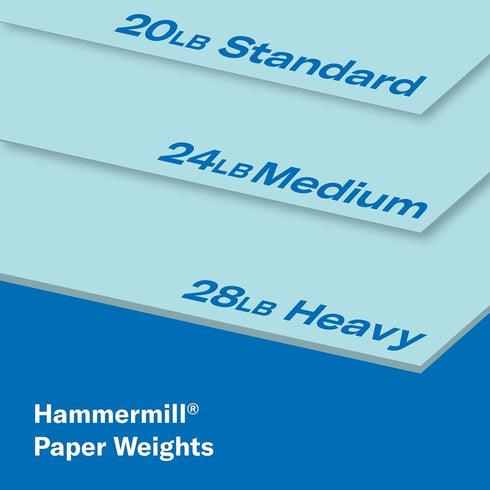Hammermill 20 lb 8.5 11 103309R 1 (500 Colored Paper, Blue Printer Paper, x - Made in the USA, Pastel Paper, - Ream