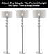 8 9 10 inch Adjustable Lamp Shade Holder Kit for Table & Floor Lamps, Heavy Duty Parts with 3/8 Standard Saddle