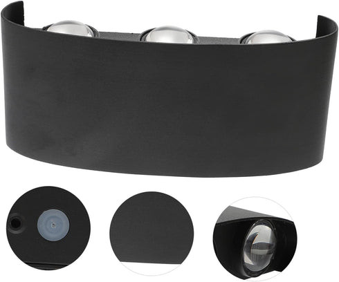 Lurrose LED Wall Sconce Simple Curved Design Wall Lamp for Indoor Outdoor Use Warm Suitable for Hallways Bedrooms