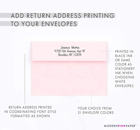 Personalized Camp Stationery for Girls, Personalized FLAT Stationery for Girls, Cute Stationary for Kids Thank You