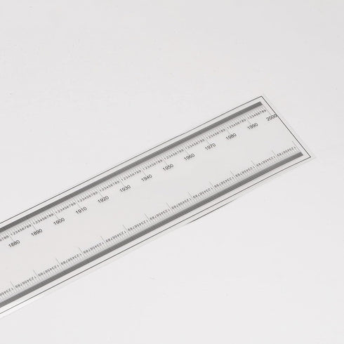 Film Flexible Ruler 120cm 0.1mm Scale with R Angle & Width Lines, PET Plastic Folding Straight Ruler, Transparent