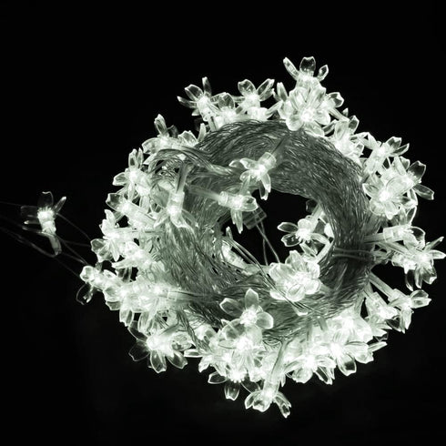 FULLBELL 33 100 LED Lights for Bedroom Flower String Lights Feets LED Memory String Lights Indoor Outdoor Fairy Lights