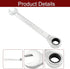 13mm Metric Ratcheting Combination Wrench, 72 Teeth SAE 12 Point Ratchet Box Ended Spanner Tool