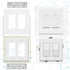 2 Pack 2-Gang Screwless Decorator/Rocker Wallplate Faceplate Cover for Outlet & Switch, Plus-Size, Glossy-White