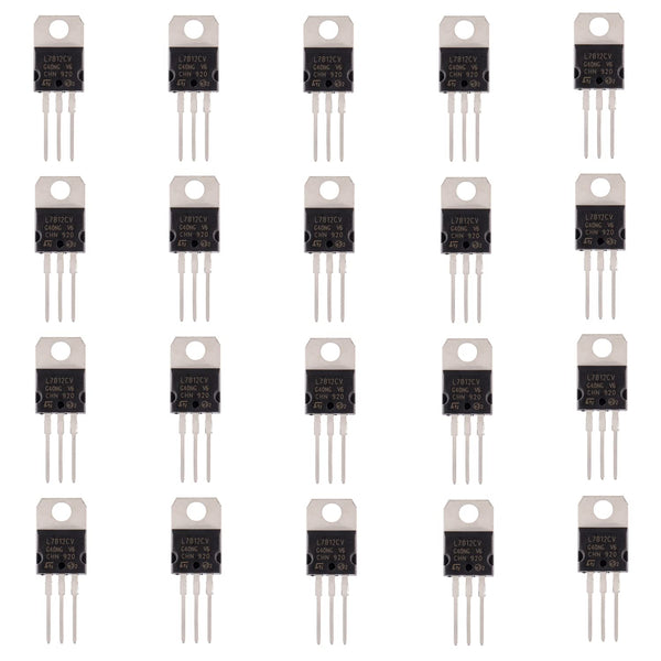 BOJACK IC 7812 Voltage Regulator - Output 12 V 1.5 A Integrated Circuits L7812 (Pack of 20)