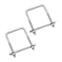 2 Sets 304 Stainless Steel Square U-Bolts with M10 Nuts, Accessories for Automobiles Trailer and Boat Trailer