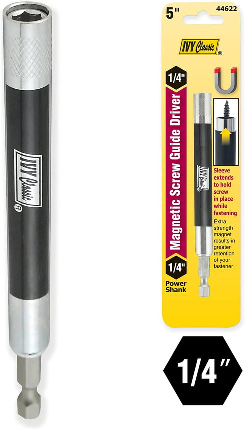 IVY Classic 44622 5" Magnetic Screw Guide Driver, 1/Card