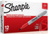 Sharpie 30002 Fine Point Permanent Marker, Red Color, Pack of 2 Boxes of 12, Marks on Paper and Plastic, Resist Fading
