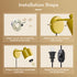 Dimmable 350 Stairway((Bulb Lightess Plug in Wall Sconce with Switch, Wall Lamp Plug in Rotatable, Gold Wall Mounted