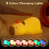 Night Light for Kids, Cute Silicone Lying Flat Capybara Nursery Light for Baby Room and Toddler, Rechargeable LED