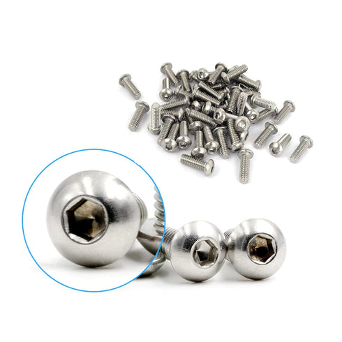 LC LICTOP 50pcs Button Head Socket Cap Screws, 1/4-20 3/4" Allen Hex 304 Stainless Steel Bolts