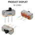 100Pcs High Knob 3 Pin 2 Position 1P2T SPDT Vertical Slide Switch with PCB Panel for Arduino, 0.5 Amp, 50V DC