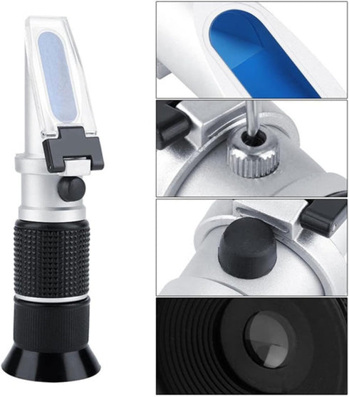 VGVGV Brix Refractometer, Handheld Alcohol Refractometer Sugar Brix Alcohol Alcoholometer Sugar Meter Refratometer