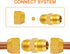 GASHER 10PCS Brass Tube Fitting, Half-Union, 1/4" Flare x 1/4" Flare Male Pipe Fittings