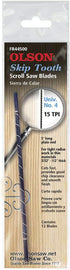 OLSON SAW FR44500 Skip Tooth Scroll Saw Blade 5-Inch x 0.015-Inch 15 TPI