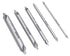 Accusize Industrial Tools 5 pc H.S.S. M2 Long Series Center Drill Set, 4'' OAL, 3560-1001