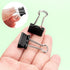 ZZTX Small Size Black Binder Clips, 0.75 Inches, 36 Pack Paper Clamps
