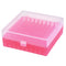 uxcell Centrifuge Tube Freezer Storage Box, 100 Places, Waterproof Polypropylene Holder for 1.5/1.8/2ml Tubes, Red