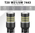 Xenon White 7443 7444NA 7440 7440NA LED Bulbs 1800LM 3014SMD 78-EX Chipsets with Lens Projector for Back Up Reverse Lights, Tail Lights, Brake Lights, 12-24V(Pack of 2) by NATGIC