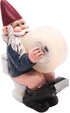 Gnome Sitting on a Toilet Tape Dispenser, Unique Funny Office Supplies, 5.25 Inches