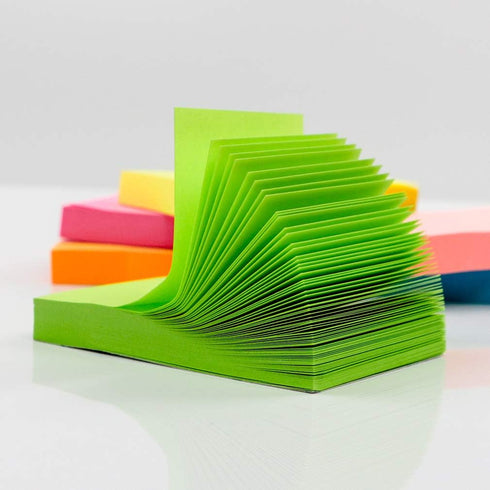 VANZAVANZU Self-Stick Notes, 2x3 in, 24 Pads, 100 Sheets/Pad, 6 Bright Colors, Easy Post Notes