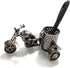 Metal Office Desktop Accessories Set, Creative Motorcycle Pen Holder, Metal Brush Stand Holder for Makeup Desk