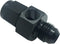 6AN Male to Female Fuel Pressure Take Off Fitting - Aluminum AN6 to 6 AN Hose Union Swivel Pipe Adapter (Black)