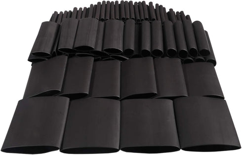 162pcs 3:1 Large Dual Wall Adhesive Heat Shrink Tubing Kit, 5 Sizes (1.25, 1, 1/2, 3/8, 1/8 inch) for Marine Electrical