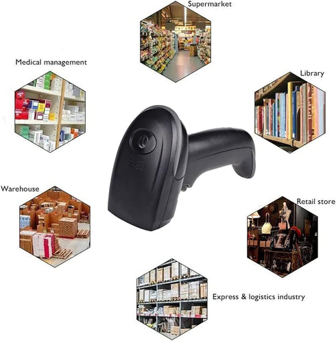 UNIDEEPLY 1D 2D PDF417 Wired Bar Code Scanners Readers for Computers, USB Cable Barcode Handheld, Scanning Label QR UPC